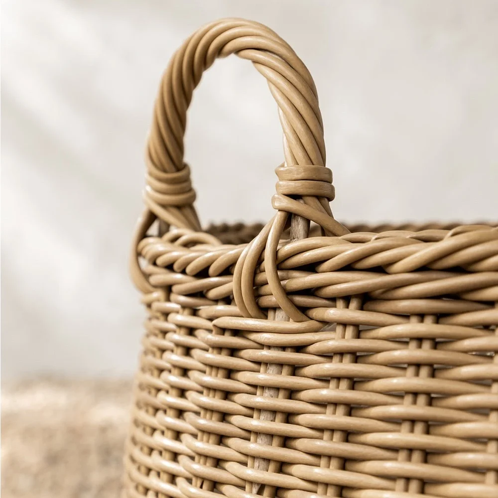 Lightwash Handled Planter~ Large  Basket